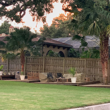 Tiered Backyard Retreat with Landscaping