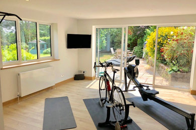 Contemporary home gym in Surrey.