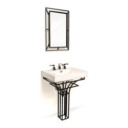 D'Vtonz Virtus Pedestal & Mirror- sink included - Products