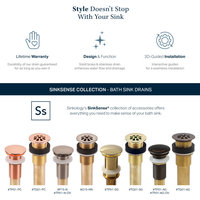 SinkSense 1.5" Pop-Up Sink Drain in Aged Copper – Overflow