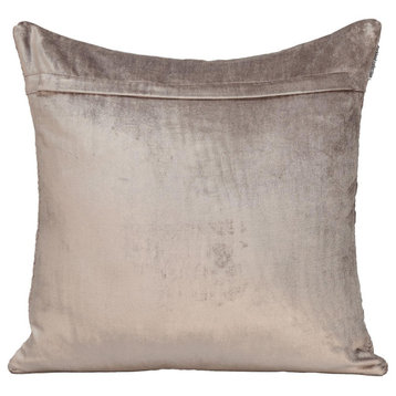 Parkland Collection Cristal Transitional Taupe Throw Pillow PILL21333P