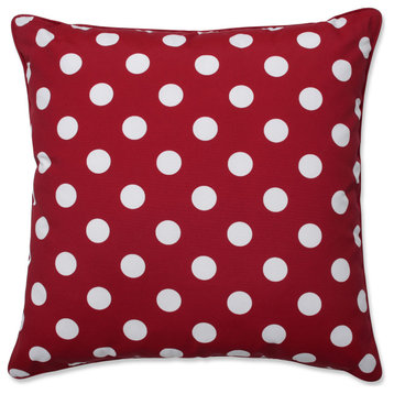 Polka Dot Red 25" Floor Pillow