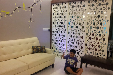 Example of a minimalist living room design in Hyderabad