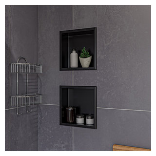 Matte Black Powder Coated Shower Niche Solid 304 Stainless Steel