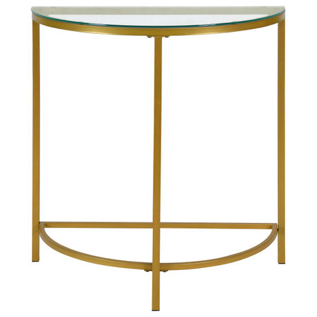 Fenice Half Round Console, Gold