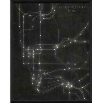NYC Subway Framed Map