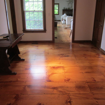 East Hampton Wide Plank Eastern White Pine installation and refinishing