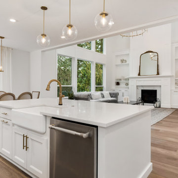 Luxe Harmony: A Modern Kitchen Oasis in a New Luxury Home