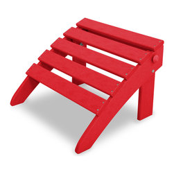 Ivy Terrace - Ivy Terrace Classics Folding Ottoman, Red - Outdoor Footstools And Ottomans