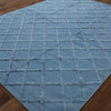 8'x10' Blue Hand Knotted Moroccan Wool & Silk Oriental Rug, W1173