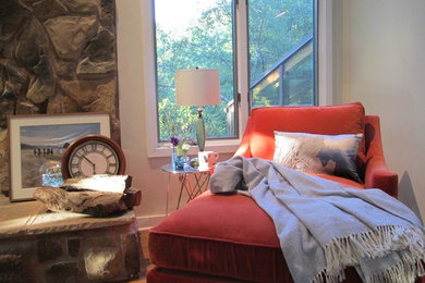 Country family room photo in New York