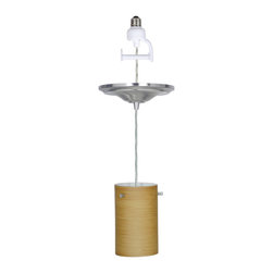 Brushed Nickel Finish with Amber Glass Instant Pendant Light Conversion Kit - Pendant Lighting