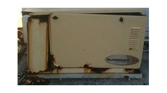 Before photo of old Generac Standby Generator