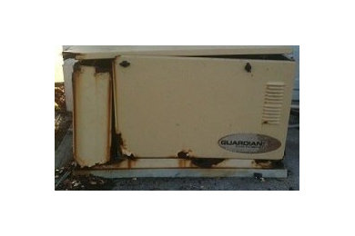 Before photo of old Generac Standby Generator