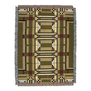 Frank Lloyd Wright Oak Park Tapestry Throw Craftsman Throws