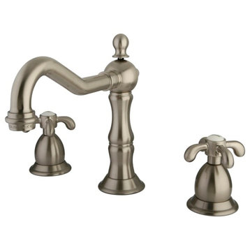 Two Handle 8" to 14" Widespread Lavatory Faucet with Brass Pop-up KS1978TX