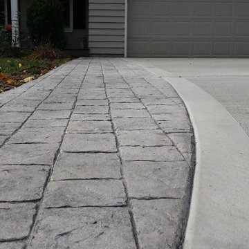 Lutz Driveway and Stamped Sidewalk