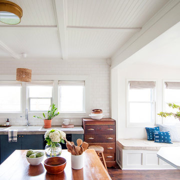 My Houzz: Soothing Blues and Organic Style in a 1912 Fixer-Upper