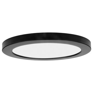 Access Lighting ModPLUS LED Round Flush Mount, Black, 7", Round