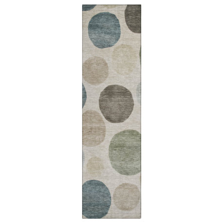 Machine Washable Indoor/Outdoor Chantille ACN2062 Brown 2'3" x 7'6" Runner Rug