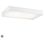 Eurofase - Eurofase 29003-30-023 Mac - 24.75 Inch 24W 3000K 1 LED Rectangular Flush Mount - 10  Assembly Required: YeMac 24.75 Inch 24W 3 White Frosted Glass *UL Approved: YES Energy Star Qualified: n/a ADA Certified: n/a  *Number of Lights: Lamp: 1-*Wattage:24w LED bulb(s) *Bulb Included:Yes *Bulb Type:LED *Finish Type:White