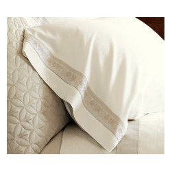 Eleanor's Ribbon Bisque Standard  Case - Pillowcases And Shams