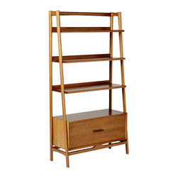 west elm Mid-Century Wide Bookshelf - Bookcases