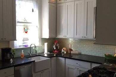 Example of a beach style kitchen design in New York