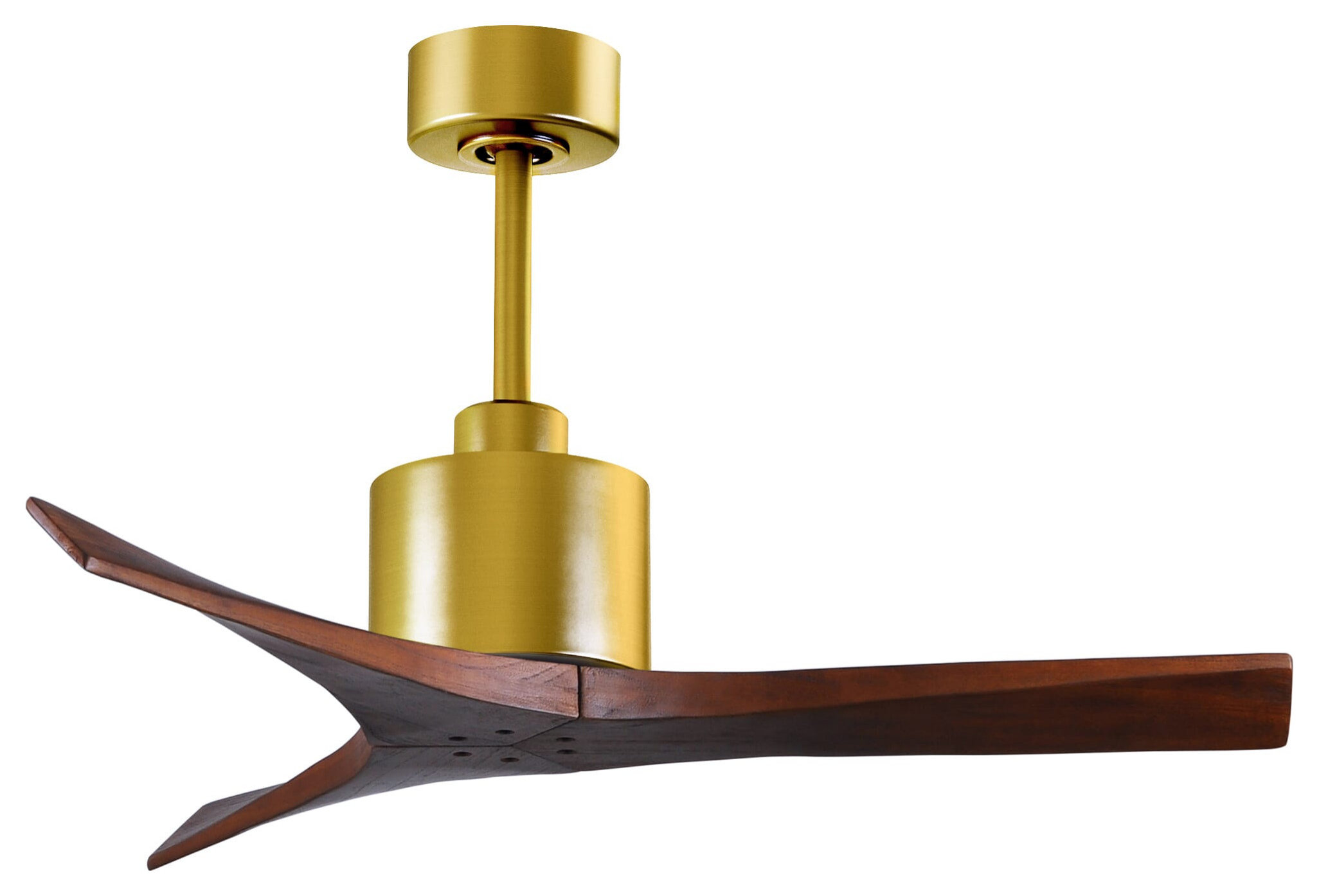 Mollywood 6-Speed DC 42 Ceiling Fan in Brushed Brass with Walnut blades ...
