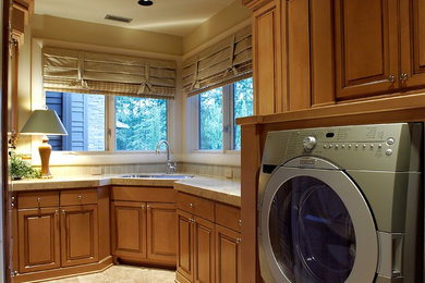Laundry room - traditional laundry room idea in Portland