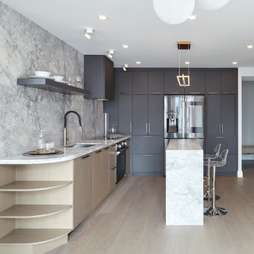 Rich Grey Tones in a Modern Condo