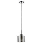 Z-Lite - Sempter 1 Light Pendant, Chrome - Modern allure and metropolitan styling are hallmarks of this exquisite chrome steel and crystal one-light pendant. Enjoy the delicate look of narrow cut lines on its chrome finish shade, and an extended ceiling drop made from chrome finish steel.