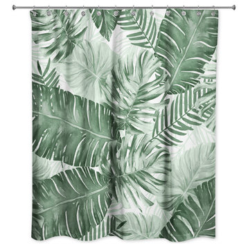 Palm Leaf Pattern 2 71x74 Shower Curtain