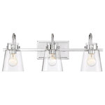 Designers Fountain - Designers Fountain D214M-3B-CH Inwood - 3 Light Bath Vanity - Shade Included: Yes  Dimable: YInwood 3 Light Bath  Chrome Clear GlassUL: Suitable for damp locations Energy Star Qualified: n/a ADA Certified: n/a  *Number of Lights: Lamp: 3-*Wattage:60w Medium Base bulb(s) *Bulb Included:No *Bulb Type:Medium Base *Finish Type:Chrome