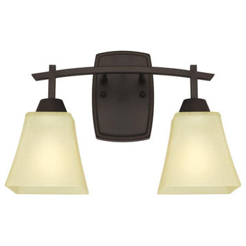 Westinghouse 6307400 Midori 15"W 2 Light Bathroom Vanity Light - Oil Rubbed