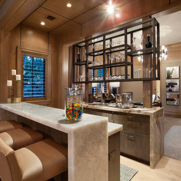 Transitional Home Bar