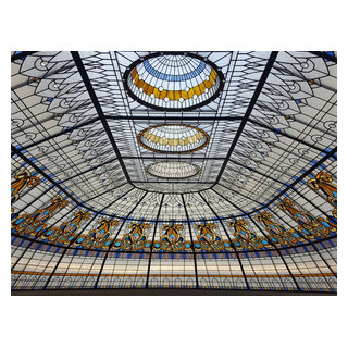 Stained Glass Skylight Dome - Transitional - Miami - by Casa Loma Art ...