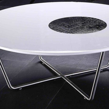A&X- Round Coffee Table with White Top