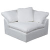 Puff 5 Pc Slipcovered Modular Sectional Sofa Performance Fabric White