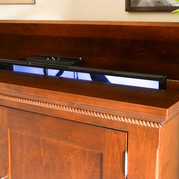 Automated TV Lift Cabinet in Solid Cherry (The Richmond)