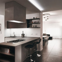 soggiorno con cucina a vista
