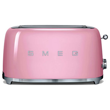 Smeg 50's Retro Style Four Slice Toaster, Pink