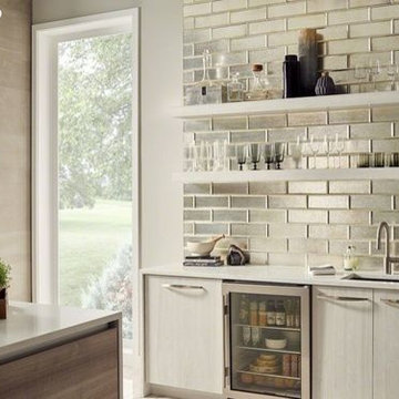 Silver Glisten Beveled & Crystallized Subway Tile