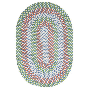 Carousel Rug, Lime Spin, 2'x4' Oval