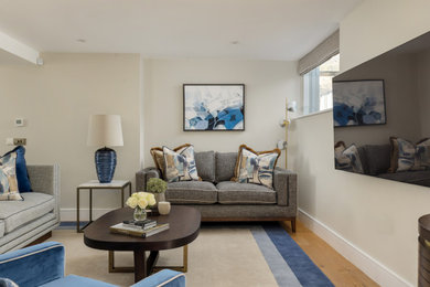 This is an example of a contemporary living room in Edinburgh.
