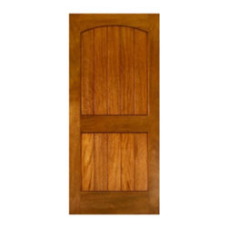EXMA240 MAHOGANY HURRICANE IMPACT RESISTANT RATED 2-PANEL ARCH V-GROOVE (1-3/4" ) - Windows And Doors
