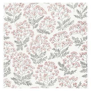 Floret Pink Flora Wallpaper Sample - Contemporary - Wallpaper - by
