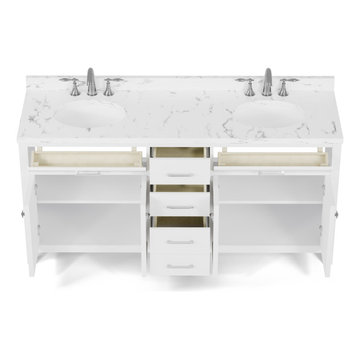 Caroline 72'' White Bathroom Vanity