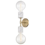 Mitzi by Hudson Valley Lighting - Asime 2-Light Wall Sconce, Finish: Aged Brass - We get it. Everyone deserves to enjoy the benefits of good design in their home - and now everyone can. Meet Mitzi. Inspired by the founder of Hudson Valley Lighting's grandmother, a painter and master antique-finder, Mitzi mixes classic with contemporary, sacrificing no quality along the way. Designed with thoughtful simplicity, each fixture embodies form and function in perfect harmony. Less clutter and more creativity, Mitzi is attainable high design.