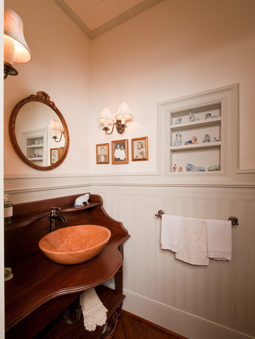 Farmhouse Raleigh Powder Room Design Ideas, Remodels & Photos